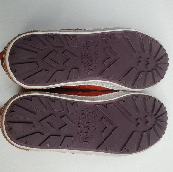 Blackstone Womens Red High Top Distressed Sneakers Womens Sz 10 - Picture 8 of 9